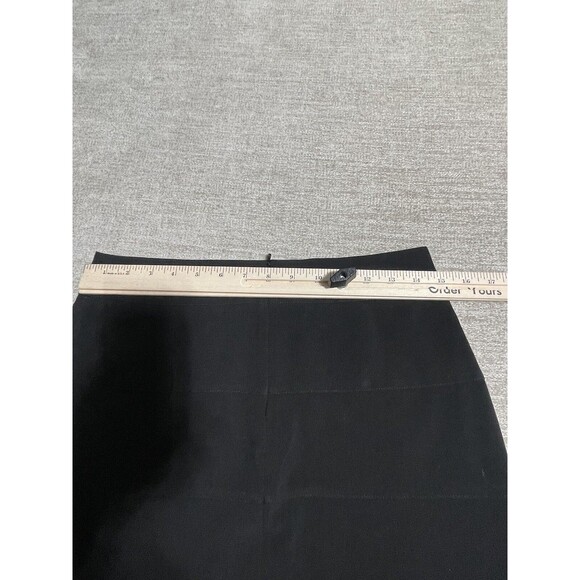 Thalian Women's Black Skirt Size 6 Pencil Pleated Hem Long Dress - Picture 11 of 12